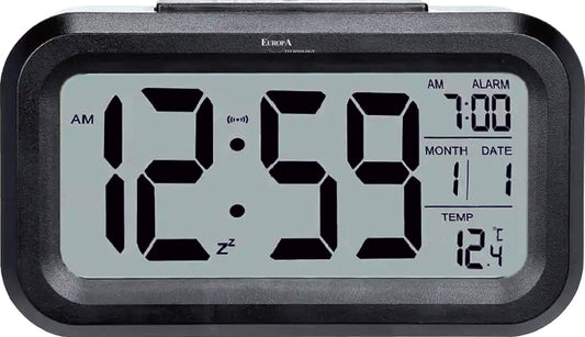 ELITE Sveglia digitale con luce LED automatica (sensore crepuscolare) - NERO - Digital alarm clock with automatic LED light (twilight sensor) - BLACK DV201_B Multifunction Armbanduhr Schwarz