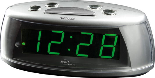 ELITE Sveglia LED a corrente (cavetto USB e spina inclusi) - ARGENTO - LED alarm clock powered by electricity (USB cable and plug included) - SILVER DV630_S Multifunction Armbanduhr Silber