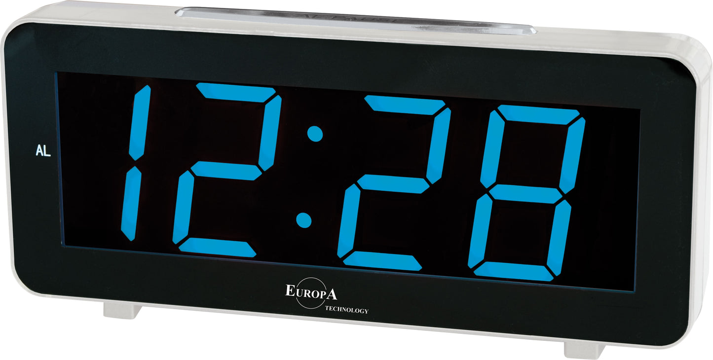 ELITE Sveglia LED a corrente (cavetto USB e spina inclusi) - ARGENTO - LED alarm clock powered by electricity (USB cable and plug included) - SILVER DV640_S Multifunction Armbanduhr Silber ansicht-3
