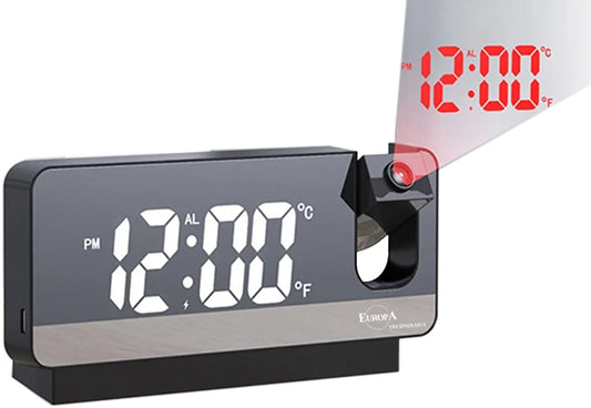 ELITE Sveglia LED con proiezione orario - LED alarm clock with time projection DV-670 Multifunction Armbanduhr