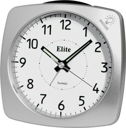 ELITE Sveglia silent con luce e snooze - ARGENTO - Silent alarm clock with light and snooze - SILVER ST4500_S Multifunction Armbanduhr Silber ansicht-3