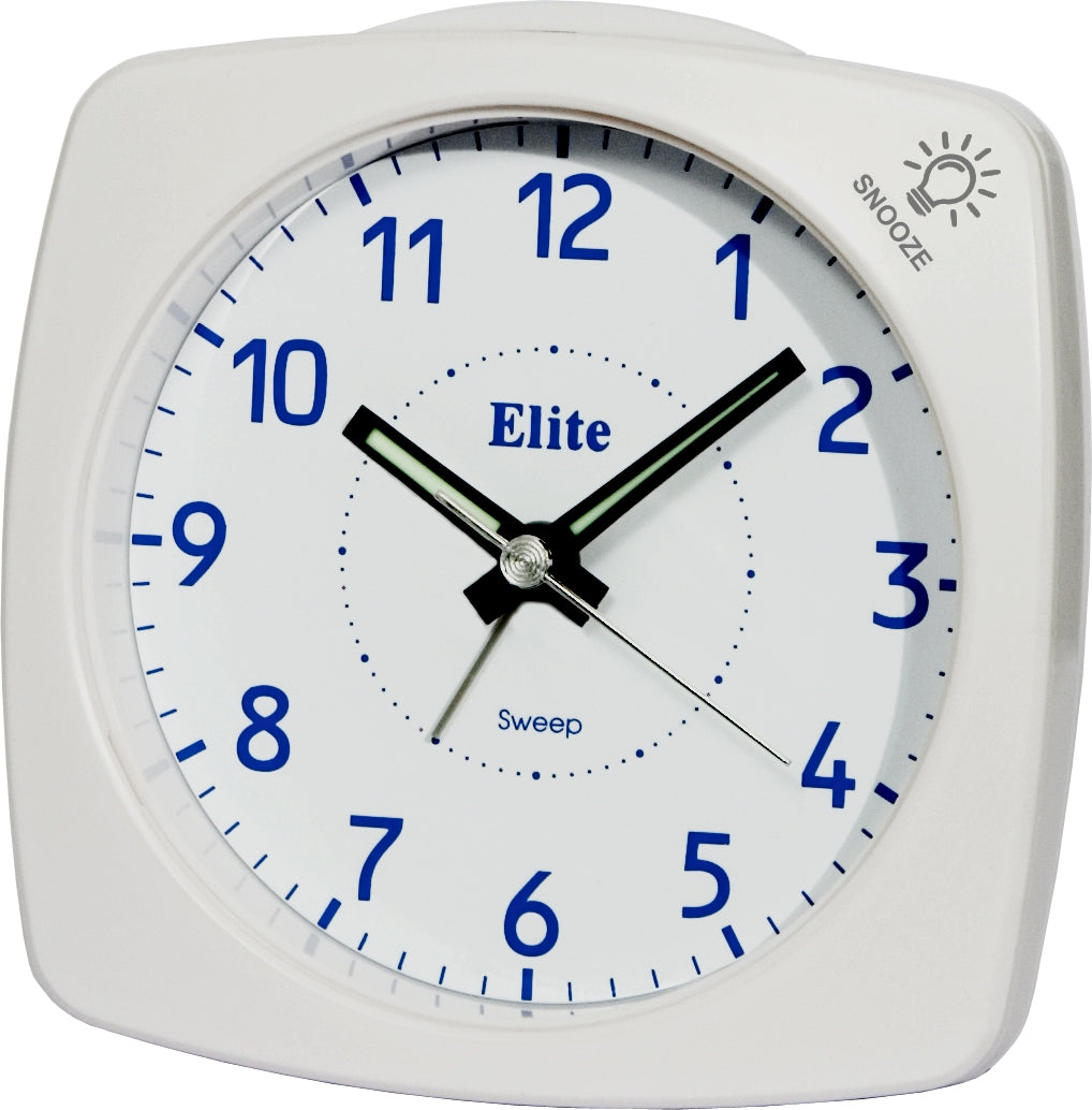 ELITE Sveglia silent con luce e snooze - BIANCO - Silent alarm clock with light and snooze - WHITE ST4500_W Multifunction Armbanduhr Weiss ansicht-3