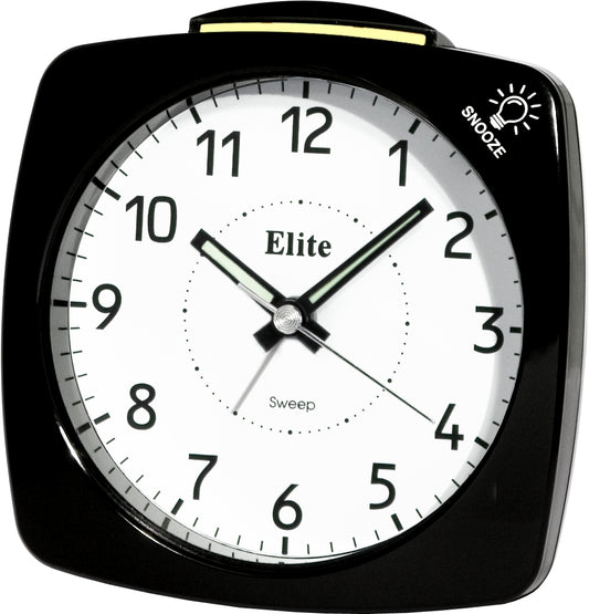 ELITE Sveglia silent con luce e snooze - NERO - Silent alarm clock with light and snooze - BLACK ST4500_B Multifunction Armbanduhr Schwarz