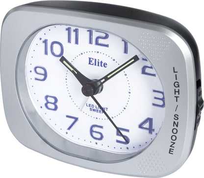 ELITE Sveglia silent con luce LED e snooze - ARGENTO - Silent alarm clock with LED light and snooze - SILVER ST5520_S Multifunction Armbanduhr Silber