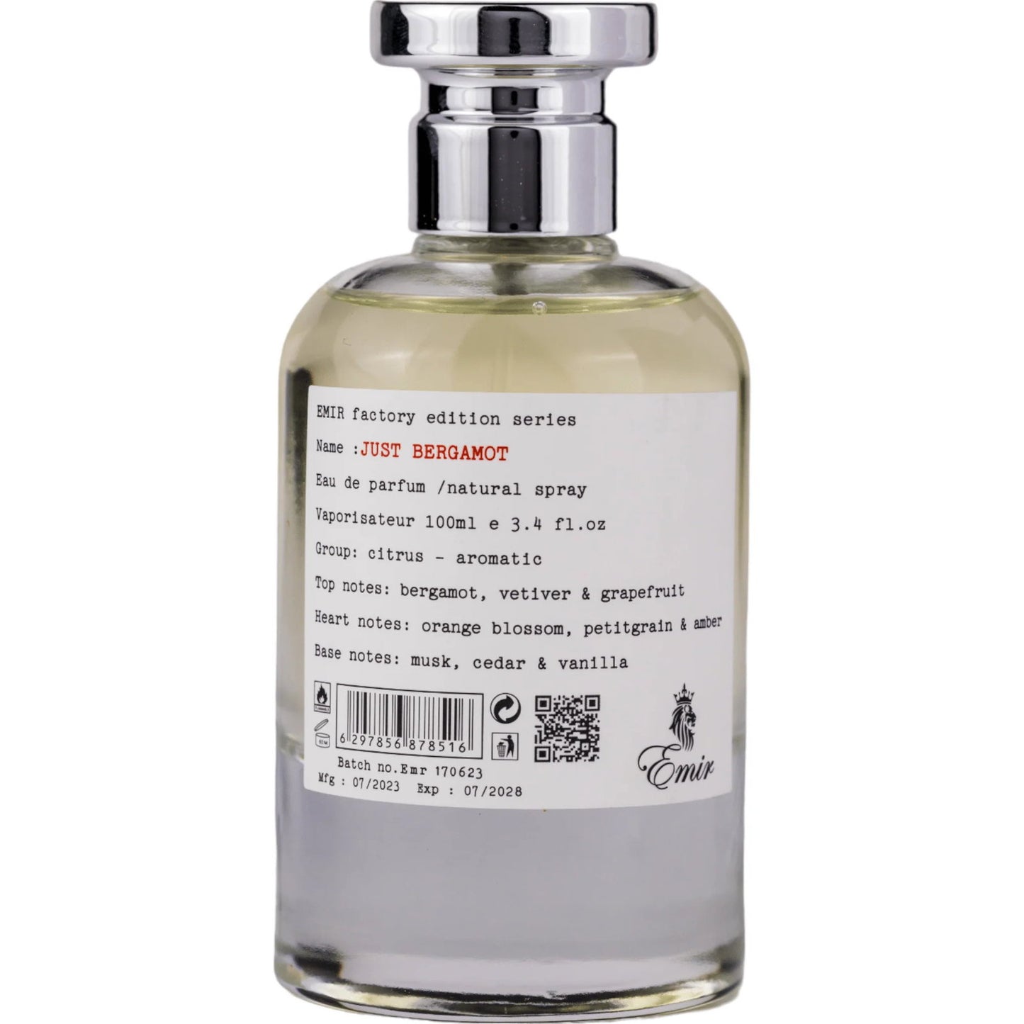 Emir Emir, Just Bergamot Factory Edition, Eau de Parfum, Unisex, 100 ml Regular