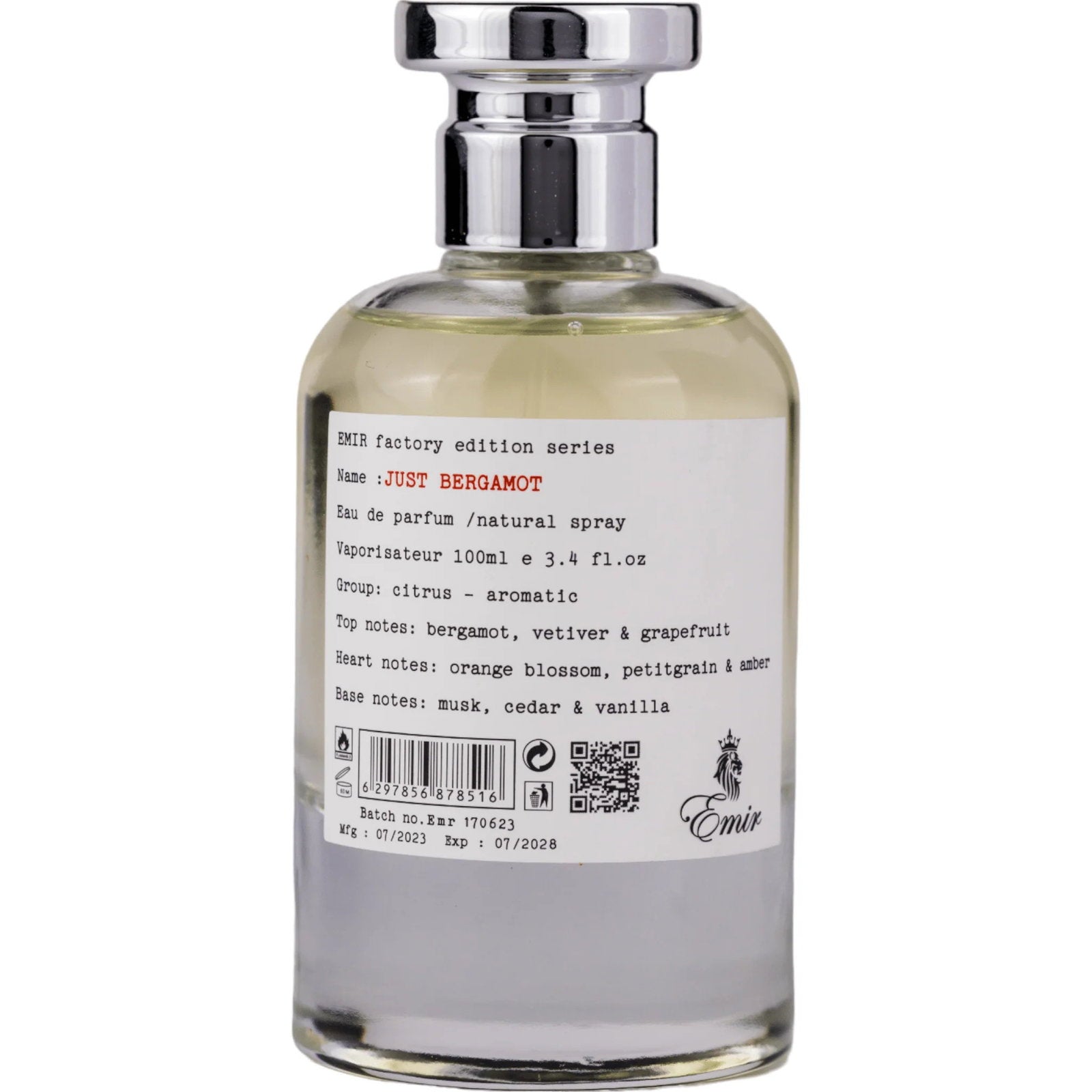 Emir Emir, Just Bergamot Factory Edition, Eau de Parfum, Unisex, 100 ml Regular