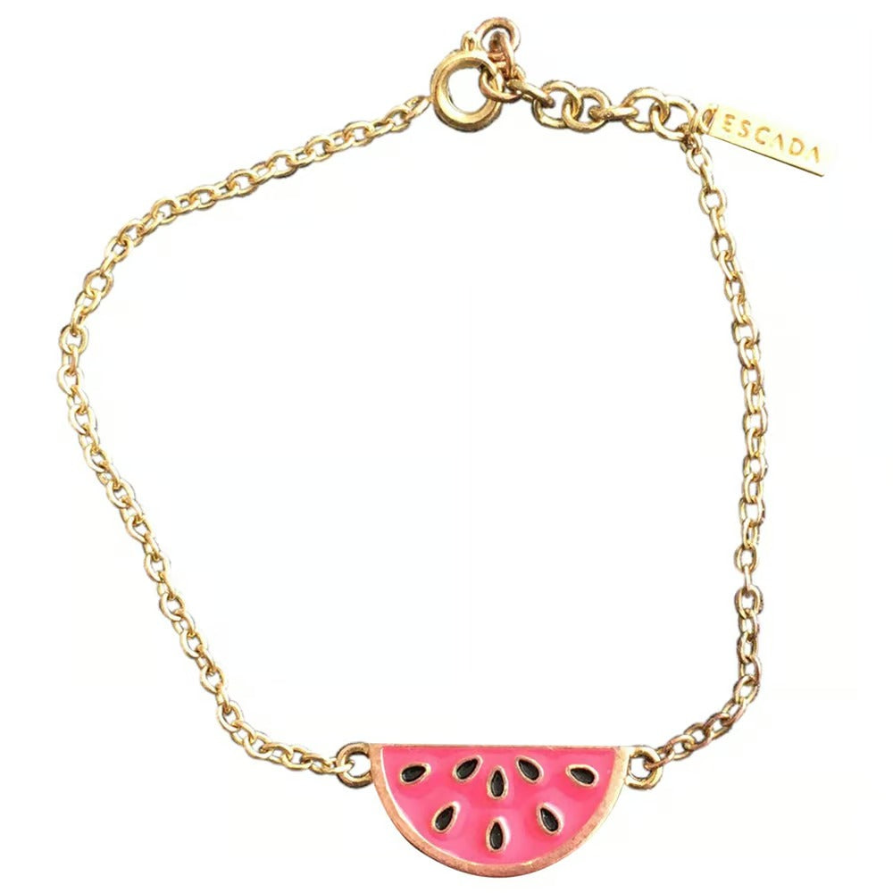 Escada Escada Summer Limited Edition Sorbetto Rosso Melone Armband aus unedlem Metall 17 cm Gold Mode / Modeaccessoires 