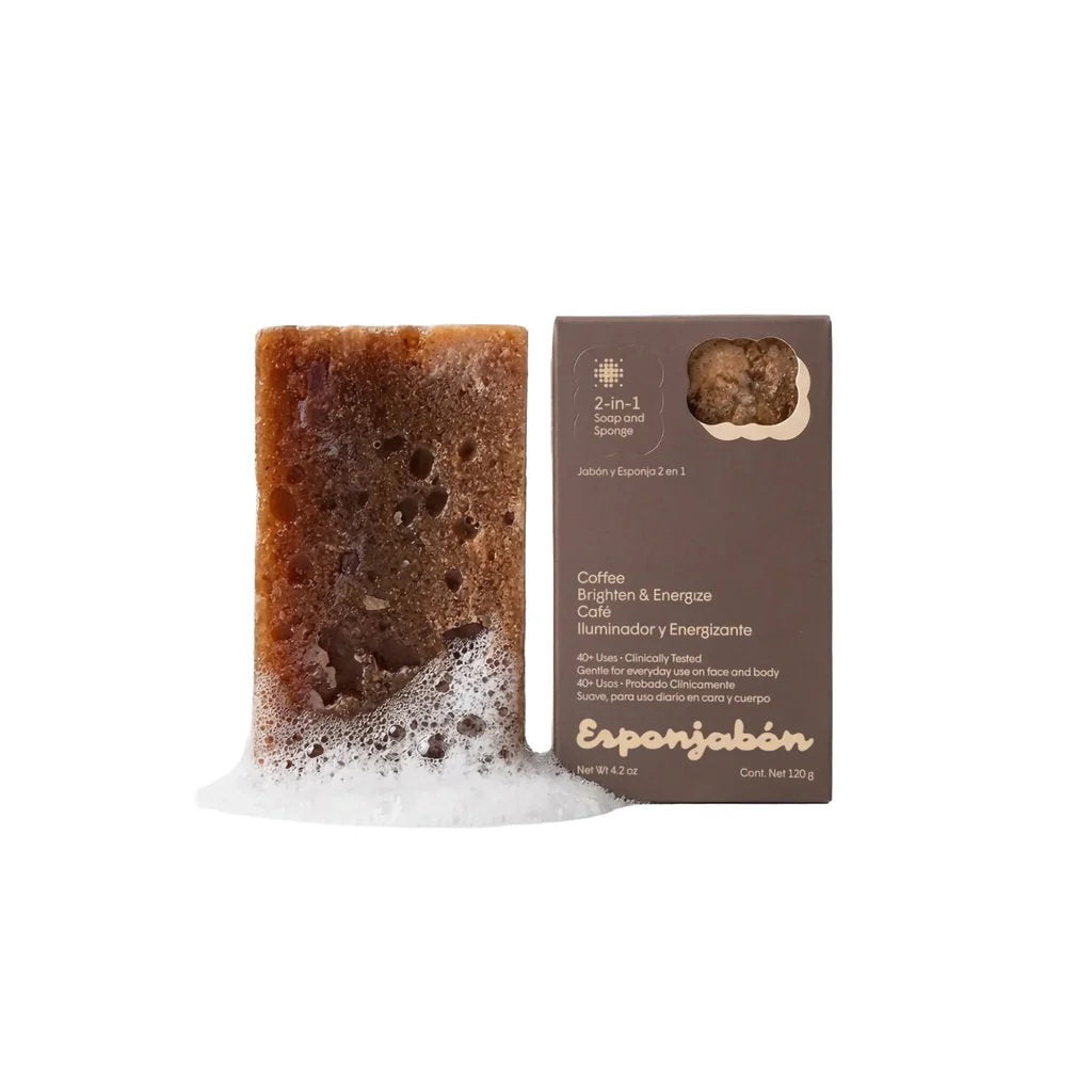 Esponjabon Esponjabon, Coffee, Sebumregulierend, Seife und Schwamm 2-in-1, 120 g Regular