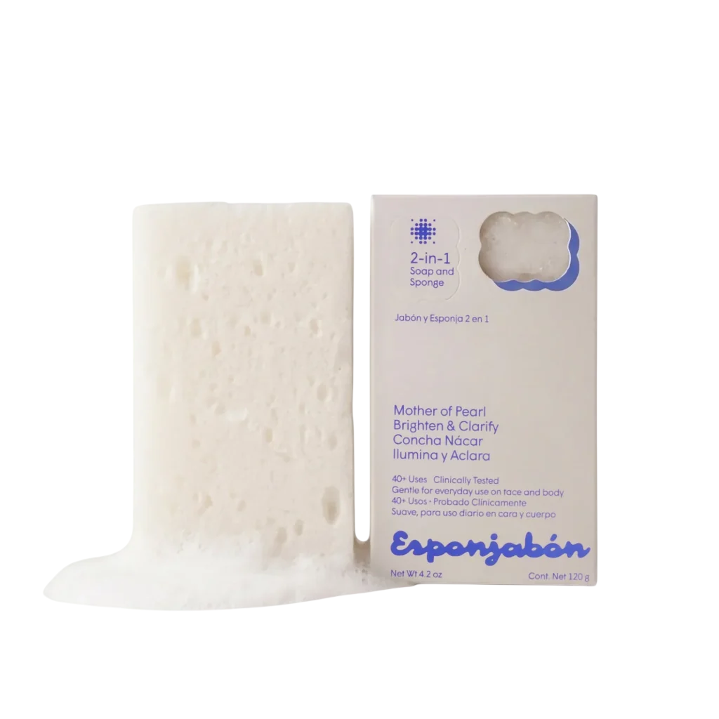 Esponjabon Mother Of Pearl Aufhellung Seife und Schwamm 2-in-1 Für das Gesicht 120 g