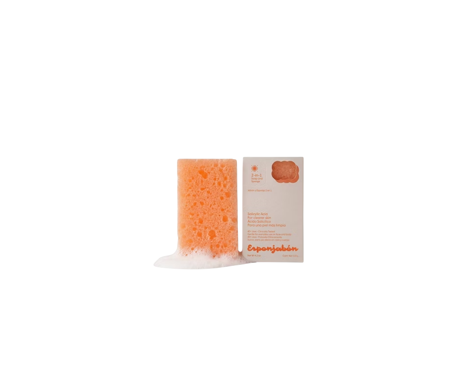 Esponjabon Esponjabon, Salicylic Acid, Reinigung und Hydratisierung, Seife und Schwamm 2-in-1, Für Gesicht & Körper, 120 g Re
