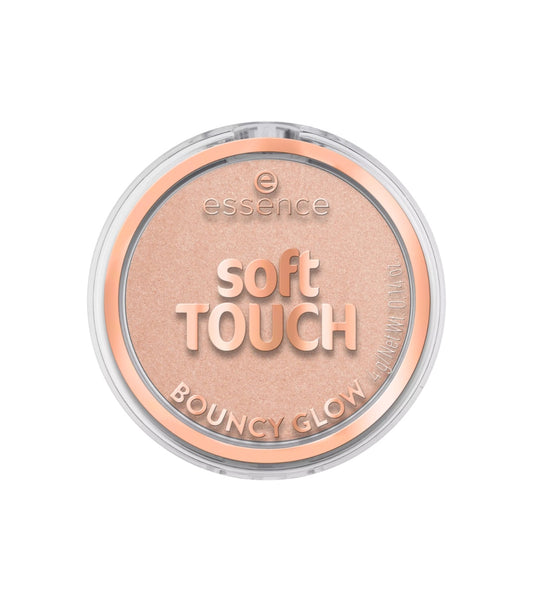 Essence Soft Touch Bouncy Glow Rouge-Highlighter Kompakt 4g – Glazed Dew, strahlender Teint