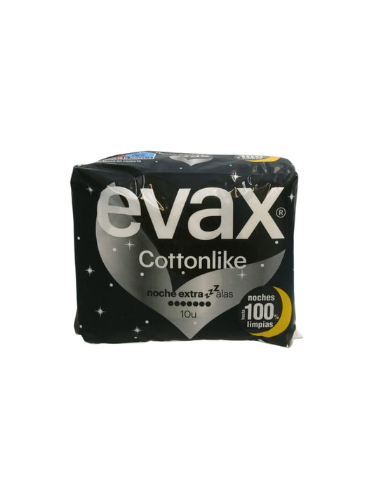 EVAX Cottonlike Compresas Noche Extra mit Flügeln 10 Stück Kosmetik