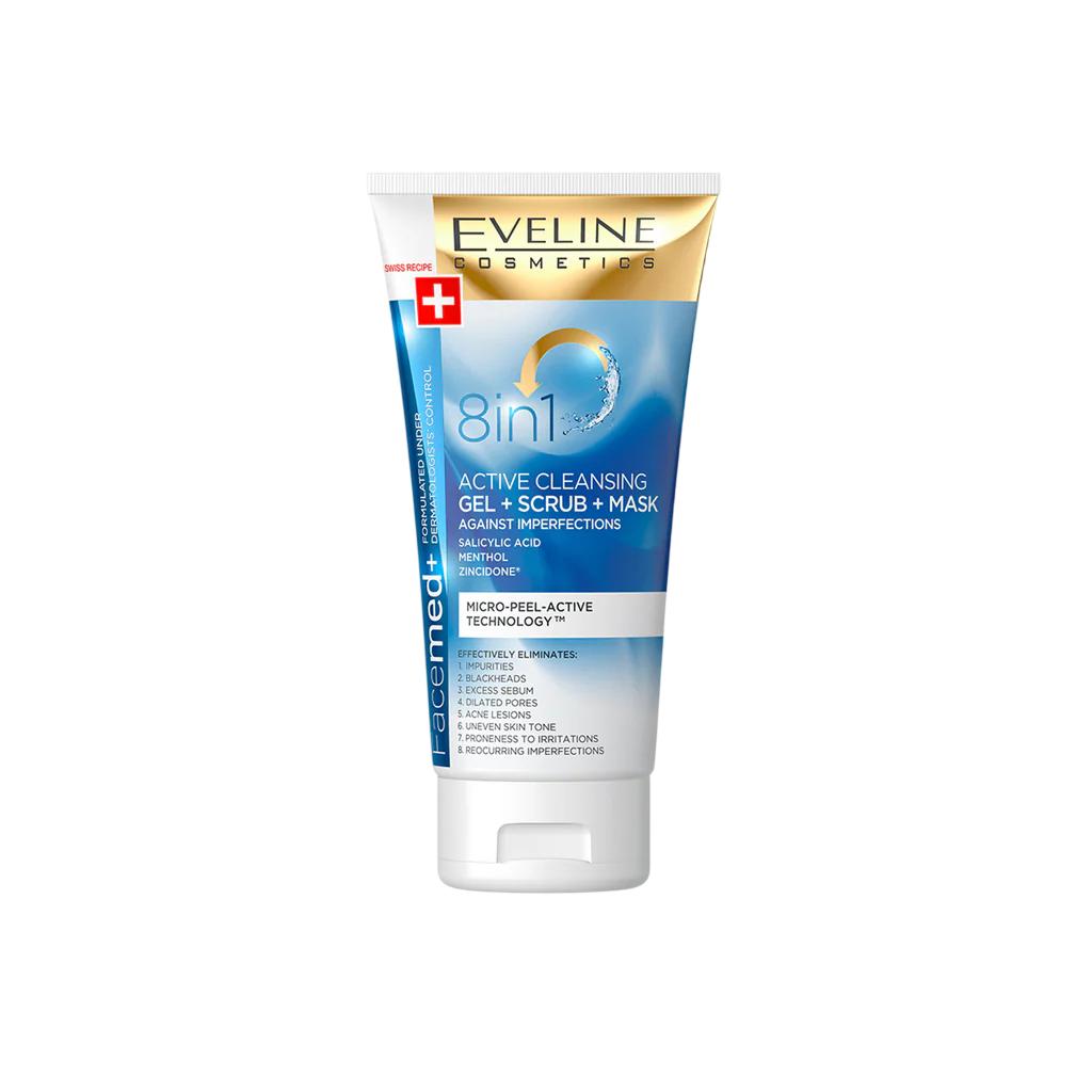 Eveline Cosmetics Eveline Cosmetics, Active Epil, Salicylsäure, Beseitigt Unreinheiten, Reinigungsgel, Für das Gesicht, 150 m