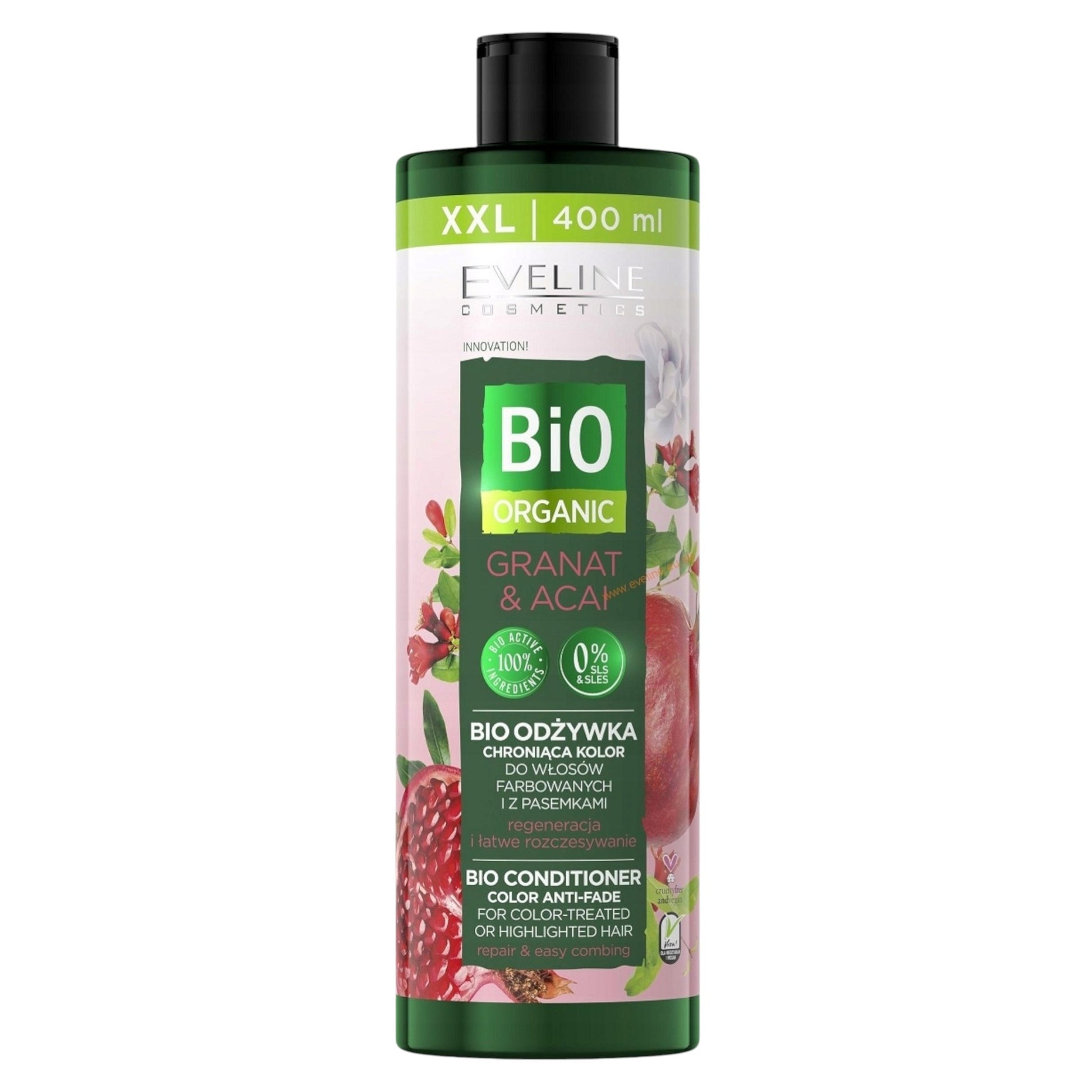 Eveline Cosmetics Eveline Cosmetics, Bio Organic, Haarspülung, Farbschutz, 400 ml *Tester