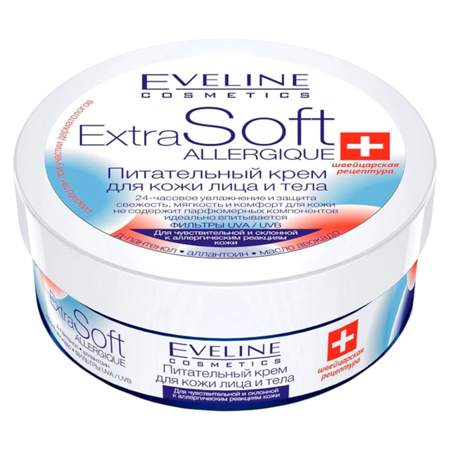 Eveline Cosmetics Eveline Cosmetics, Extra Soft Allergique, Nährend, Körpercreme, Für das Gesicht, 200 ml *Tester