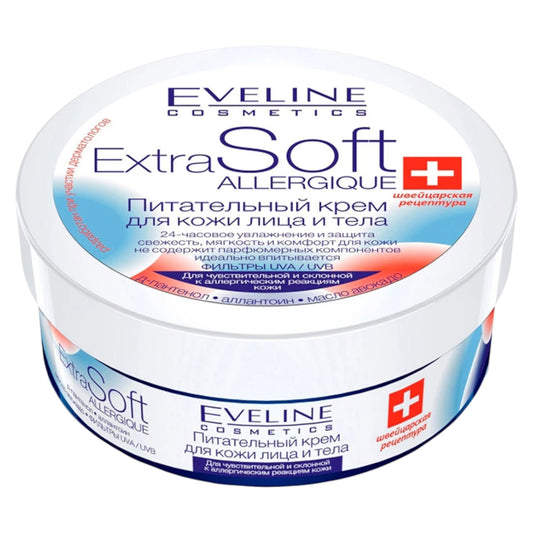 Eveline Cosmetics Eveline Cosmetics, Extra Soft Allergique, Nährend, Körpercreme, Für das Gesicht, 200 ml *Tester