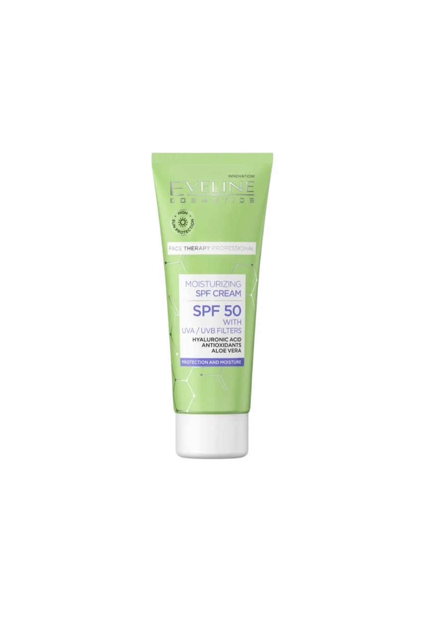 Eveline Cosmetics Therapy Professional Aloe Feuchtigkeitsspendende Gesichtssahne SPF 50 – 30 ml