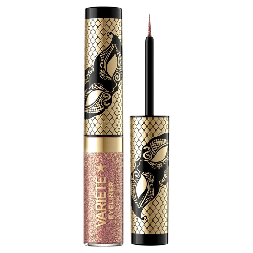 Eveline Cosmetics Flüssiger Eyeliner Sparkle Gold – Wasserdicht & Glänzend, 4 ml