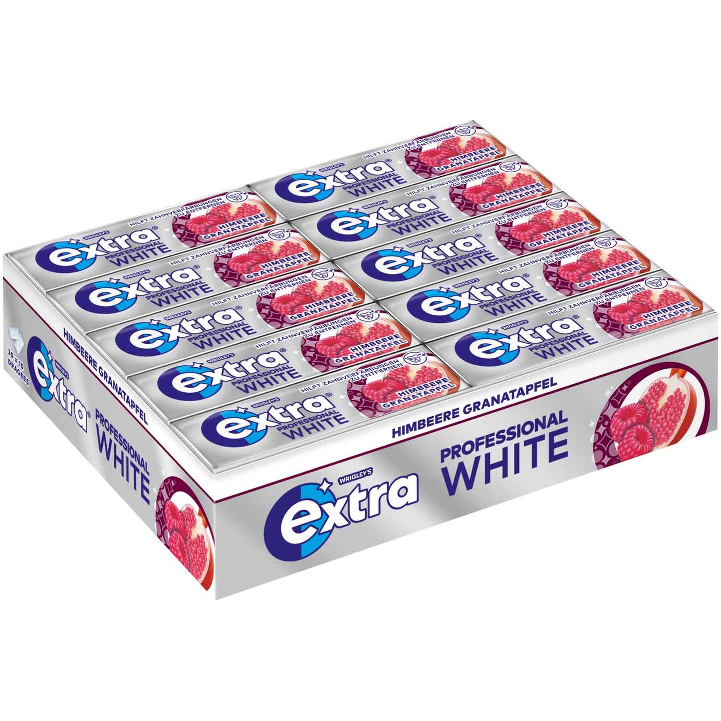 Extra Professional White Himbeere Granatapfel 10er