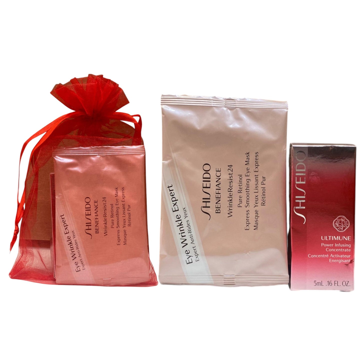 Shiseido Hautpflegeset Eye2Eye Set Shiseido: Ultimune Power Infusing, Energising, Serum, For Face, 5 ml + Benefiance WrinkleR