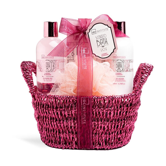 IDC INSTITUTE Duftendes Bade-Set Rose 4-teilig Kosmetik