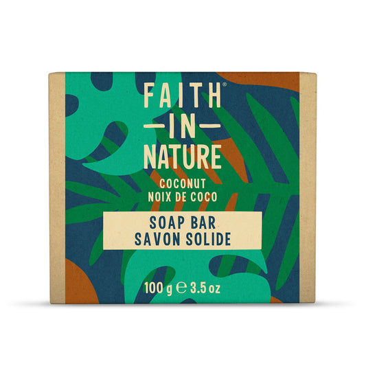 Faith In Nature Faith In Nature, Coconut, Cleansing & Moisturising, Seifenstück, 100 g Regular