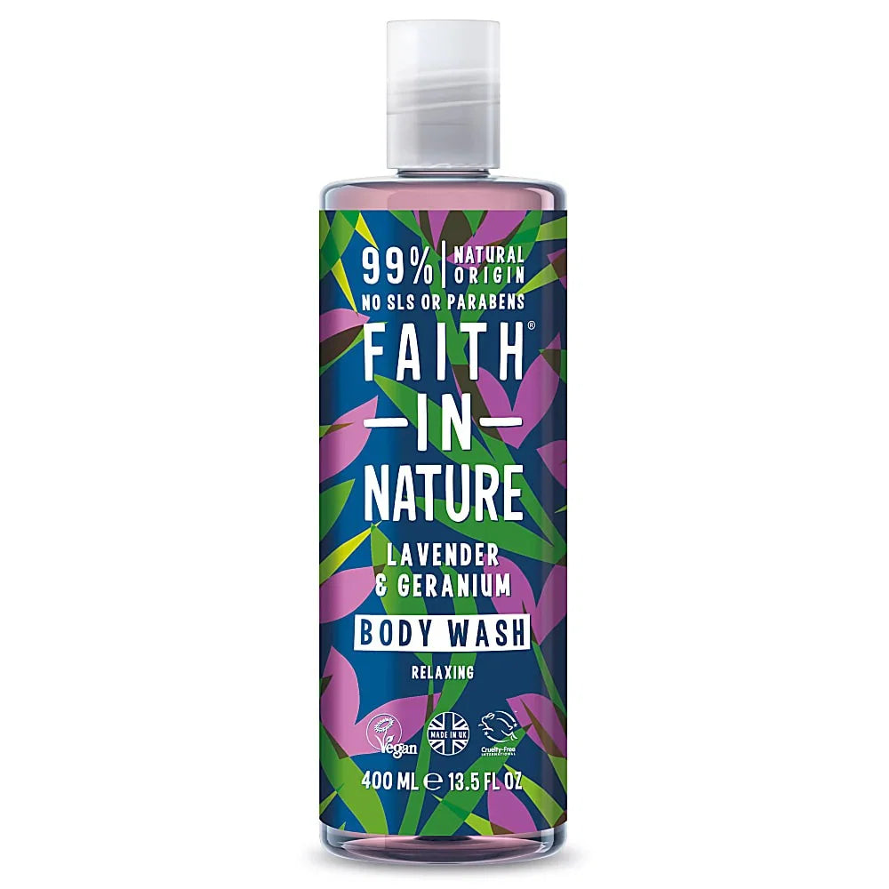 Faith In Nature Faith In Nature, Lavender & Geranium, Cleansing & Nourishing, Duschgel, 400 ml Regular