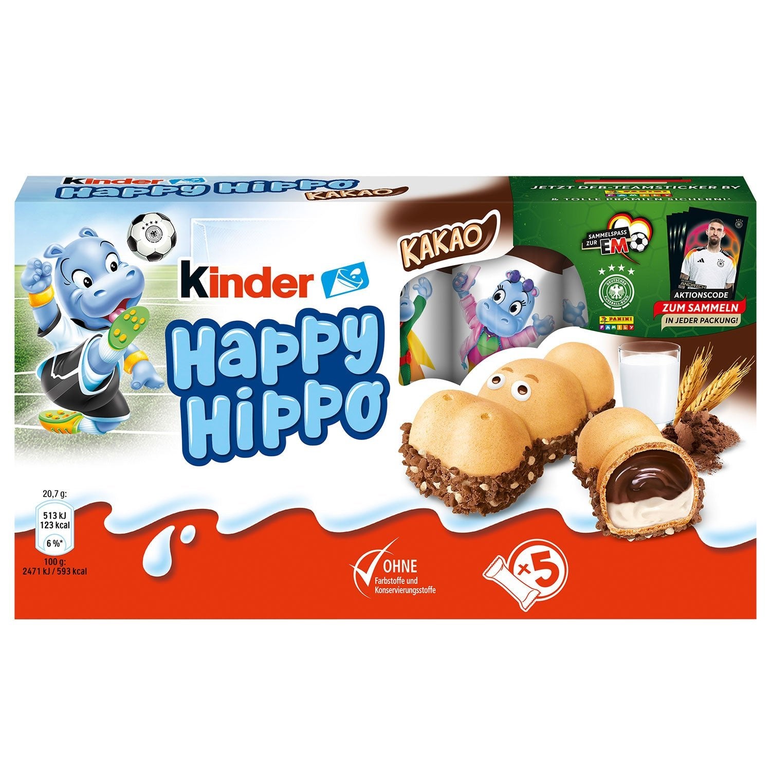 kinder Happy Hippo Kakao 5er - Candyshop.ch