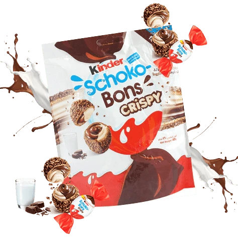 Ferrero Kinder Schoko Bons Crispy 22 g Knusprige Schokoladenbonbons