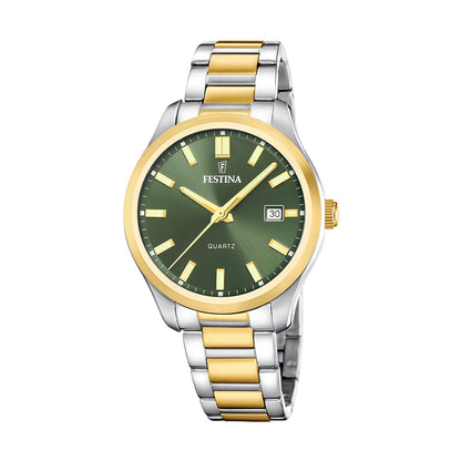 FESTINA ACERO CLASICO F20738_2 Date Armbanduhr 42 mm Gold