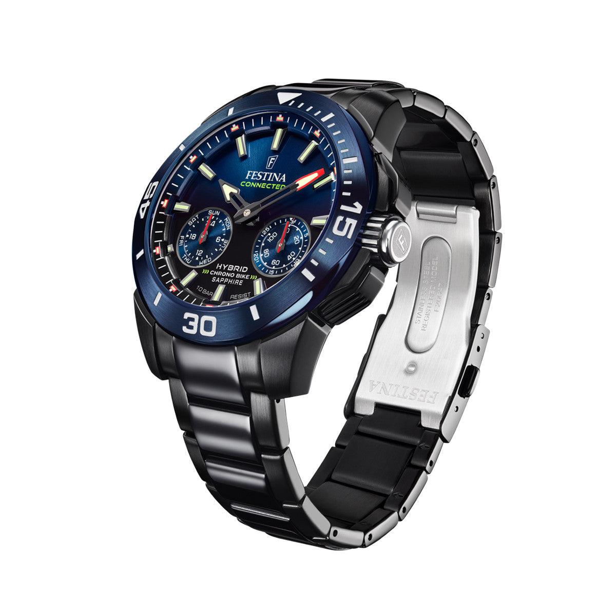 FESTINA Mod. CHRONO BIKE SPECIAL EDITION CONNECTED + Extra strap F20647_1 Chronograph Armbanduhr 47 mm Schwarz