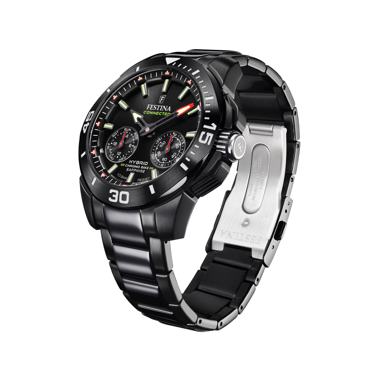 FESTINA Mod. CHRONO BIKE SPECIAL EDITION CONNECTED + Extra strap F20648_1 Chronograph Armbanduhr 47 mm Schwarz