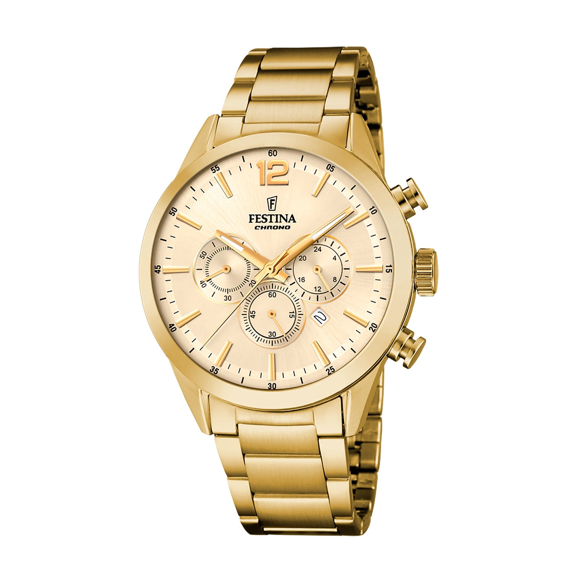 FESTINA TIMELESS CHRONOGRAPH F20633_4 Chronograph Armbanduhr 43.5 mm Gold ansicht-2