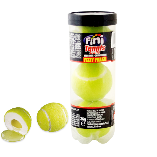 Fini Tennis Balls Fizzy 3er Kaugummi in Tennisball Form mit flüssiger Füllung