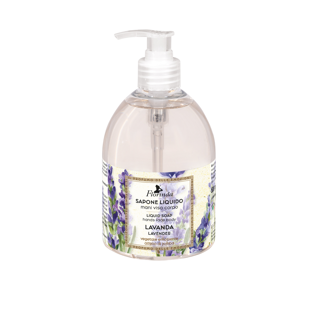 Florinda Florinda, Lavender, Floral, Reinigung, Flüssigseife, Face, Body & Hands, 500 ml Regular