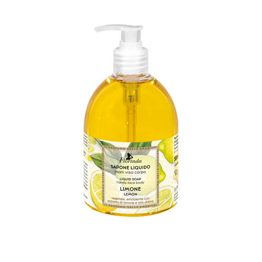 Florinda Florinda, Lemon & Olive Oil, Reinigung und Hydratisierung, Flüssigseife, Für Gesicht & Körper, 500 ml Regular