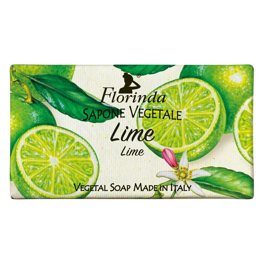 Florinda Florinda, Lime, Vegan und tierversuchsfrei, Cleansing & Moisturising, Seifenstück, Körper, 100 g Regular