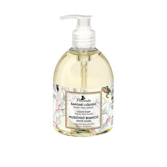 Florinda Florinda, White Moss, Moschus, Hydrating & Cleansing, Flüssigseife, Hände & Körper, 500 ml Regular