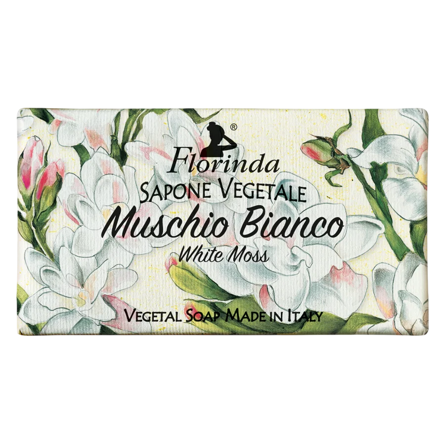 Florinda Duftende Seife Florinda, White Moss, Vegan, Hydrating & Cleansing, Musk, Scented Soap Bar , Body, 100 g Regular