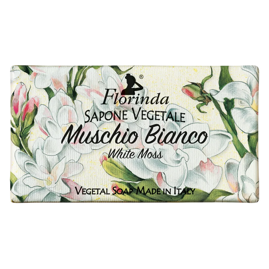 Florinda Florinda, White Moss, Vegan, Hydrating & Cleansing, Moschus, Duftende Seife, Körper, 100 g Regular