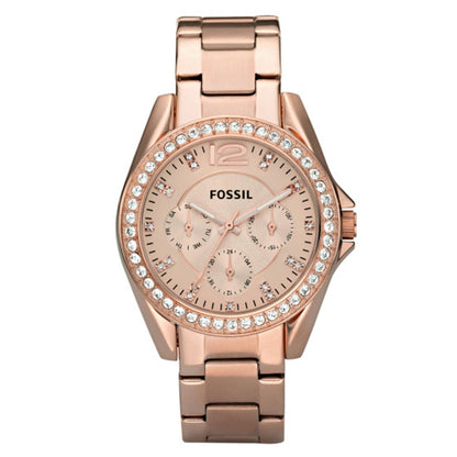 FOSSIL ES2811 Day - Date - 24H Armbanduhr 38 mm Gold ansicht-3