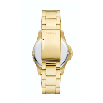 FOSSIL FS6030 Date Armbanduhr 42 mm Gold ansicht-3