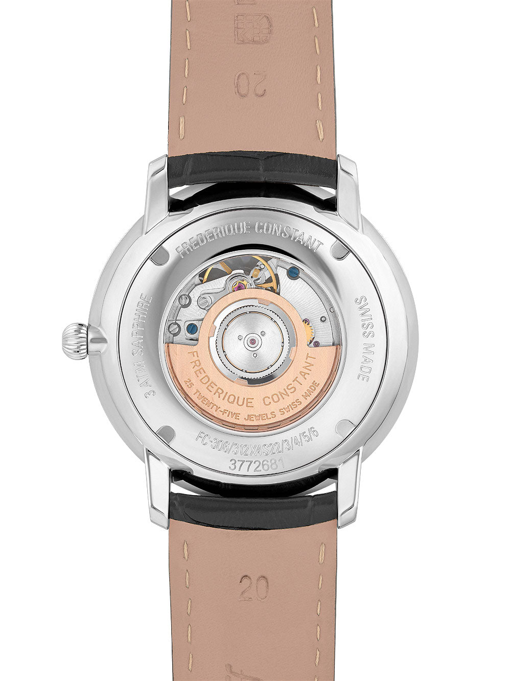 FREDERIQUE CONSTANT FC-312B4S6 Chronograph Armbanduhr 43 mm Rot ansicht-2