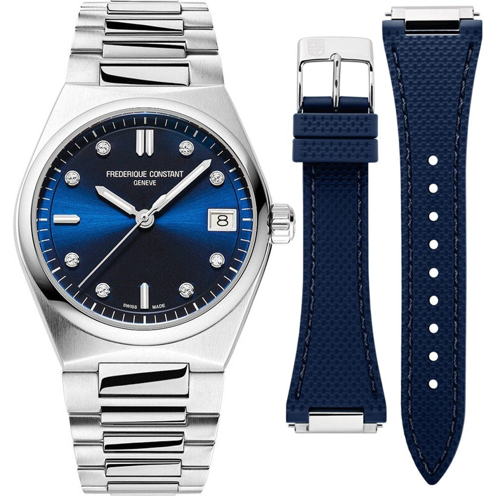 FREDERIQUE CONSTANT Mod. HIGHLIFE Special Pack + Extra Strap FC-240ND2NH26B Date Armbanduhr 31 mm Rot