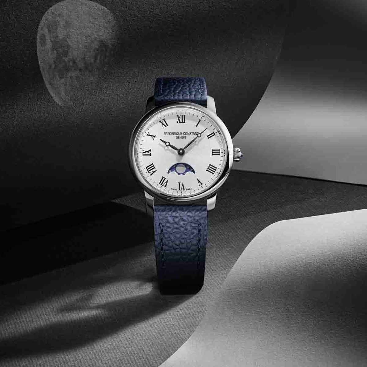FREDERIQUE CONSTANT SLIMLINE Moonphase FC-206RS1S6 Moonphase Armbanduhr 30 mm Rot ansicht-3