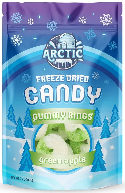Freeze Dried Candy Fruchtgummiringe Green Apple - Candyshop.ch