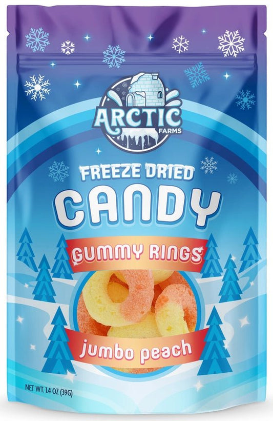 Freeze Dried Candy Fruchtgummiringe Jumbo Pfirsich Ringe - Candyshop.ch