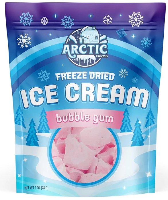 Freeze Dried Eiscreme Stückchen Bubble Gum | Candyshop.ch