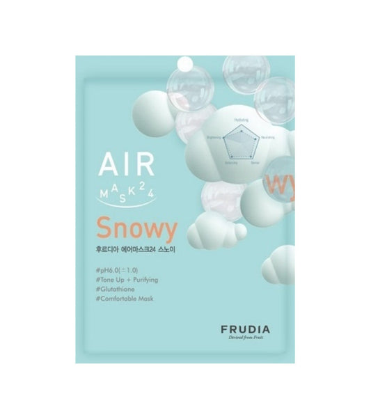 Frudia Air 24 Snowy Gesichtsmaske 25 ml – Sanfte Aufhellung & Frische für alle Hauttypen