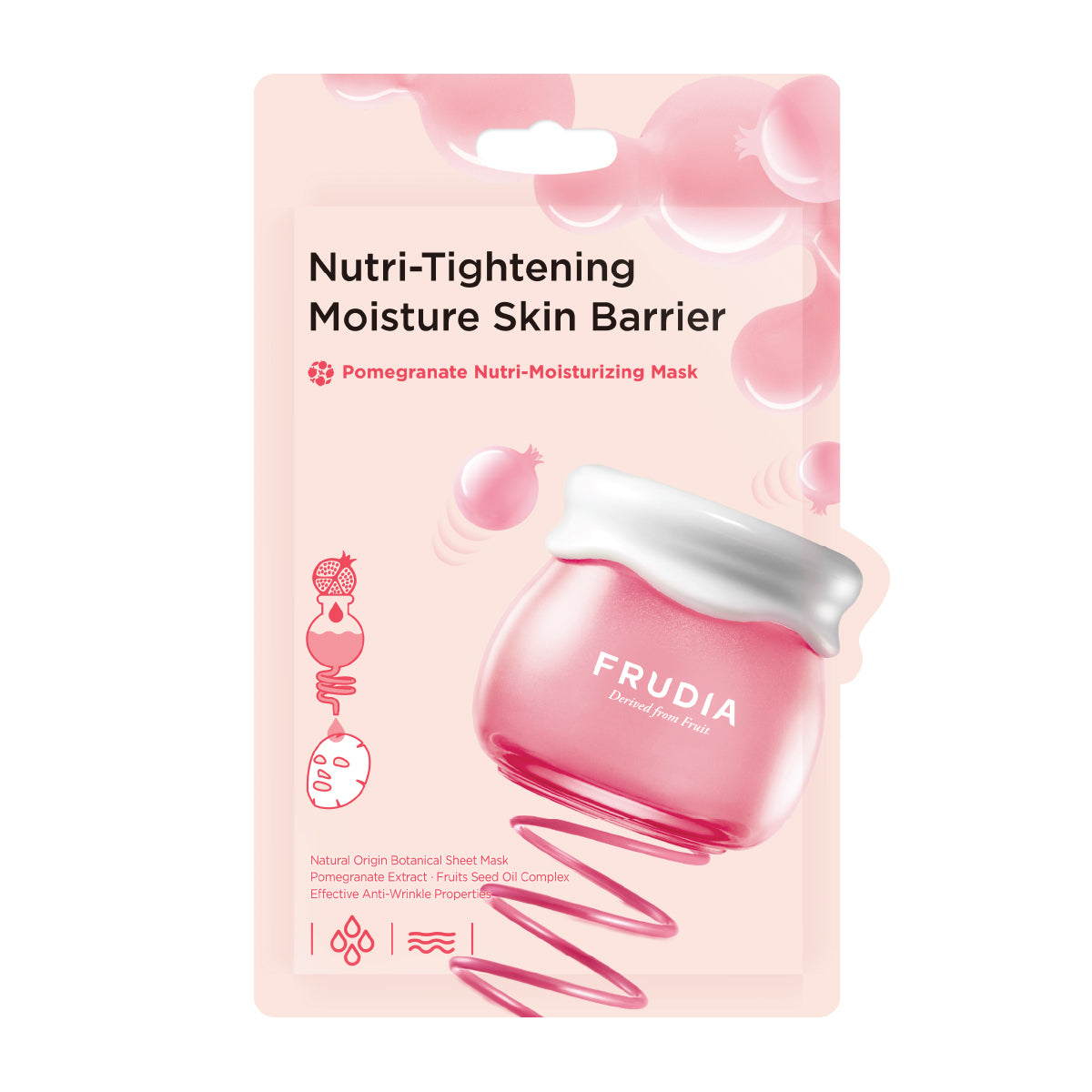 Frudia Frudia, Delivered From Fruit, Granatapfel, Feuchtigkeitsspendend, Gesichtsmaske, Für das Gesicht, 20 ml Regular
